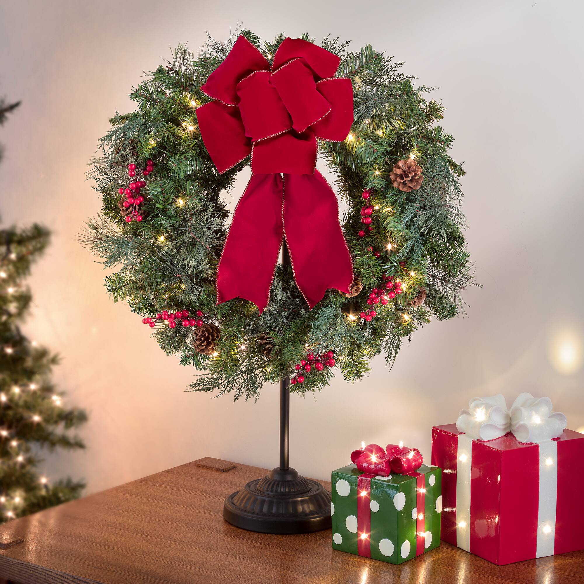 Haute Decor Black Adjustable Stocking Tree